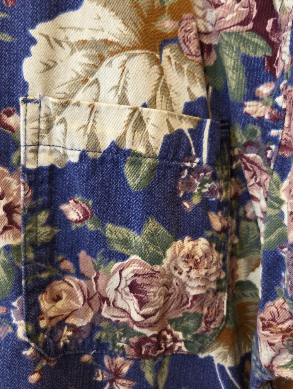 ​Vintage 90s Route 66 Floral Button Down Shirt XL Cotton Cottagecore Grannycore - Picture 3 of 15